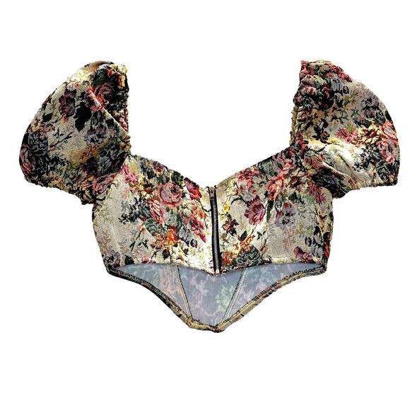 J.NNA – Floral Corset Crop Top – Multicolor – Size S - Picture 6 of 6
